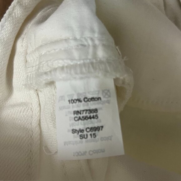 J Crew White Roll Cuff Distressed Jean Shorts Sz 24 - Picture 8 of 8